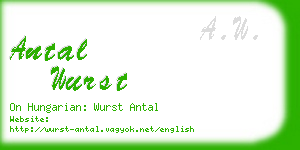 antal wurst business card